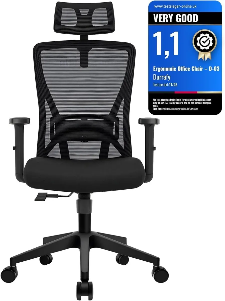Ergonomic Office Chair Desk with Adjustable - Image 1