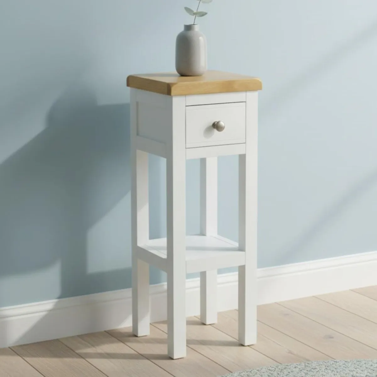 Small Side Table with Drawer Painted Console - Image 3