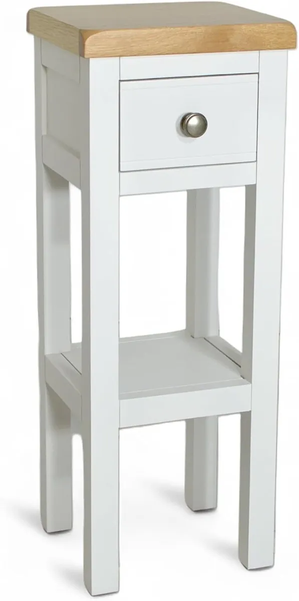 Small Side Table with Drawer Painted Console - Image 4