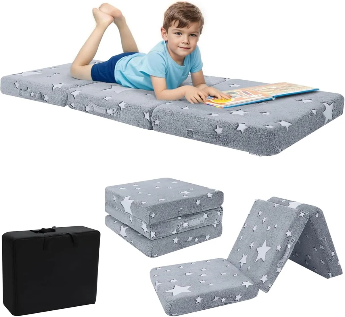 Foldable Mattress for Kids Glow Stars Toddler - Image 1