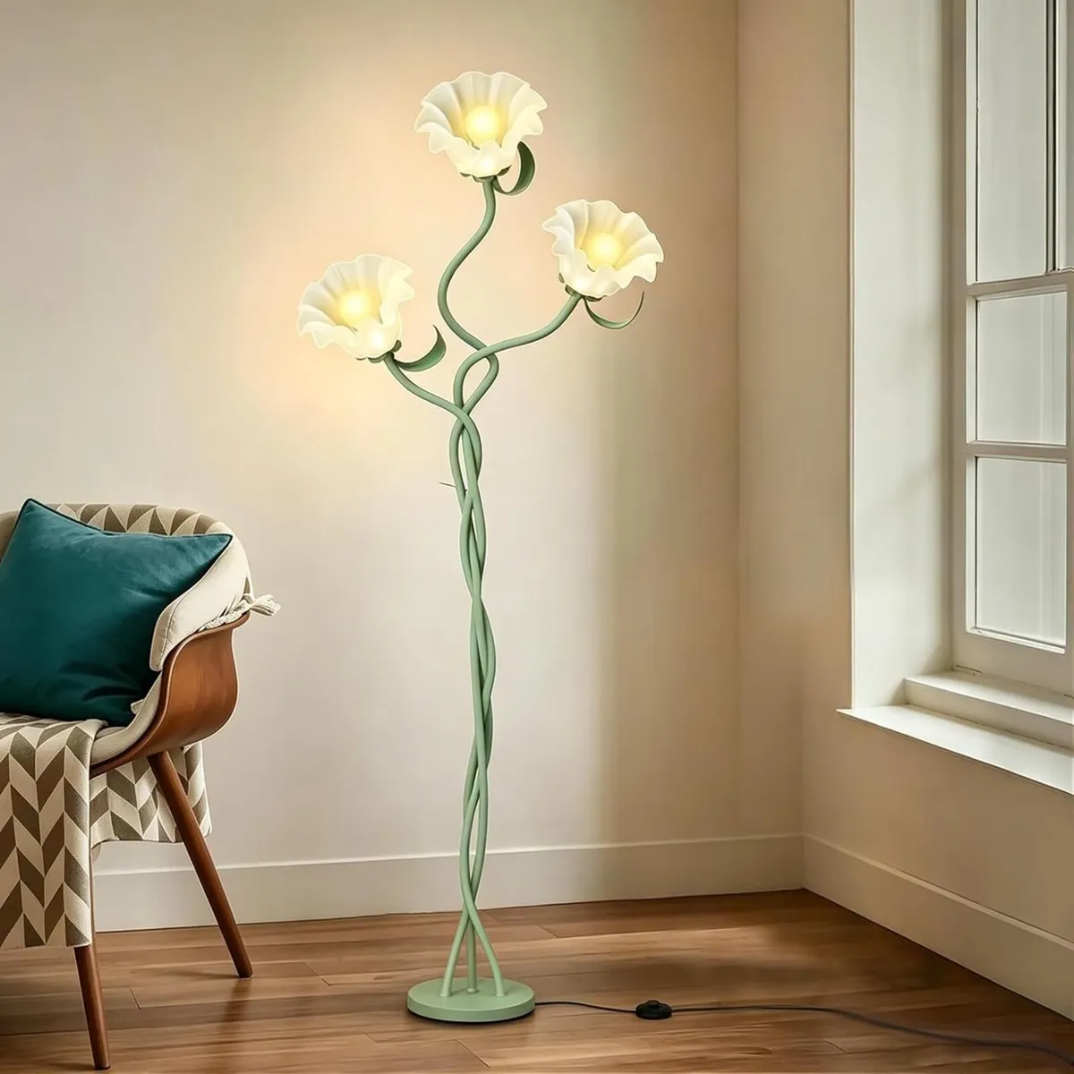 Flower Floor Lamp for Living Room Standing - Image 1