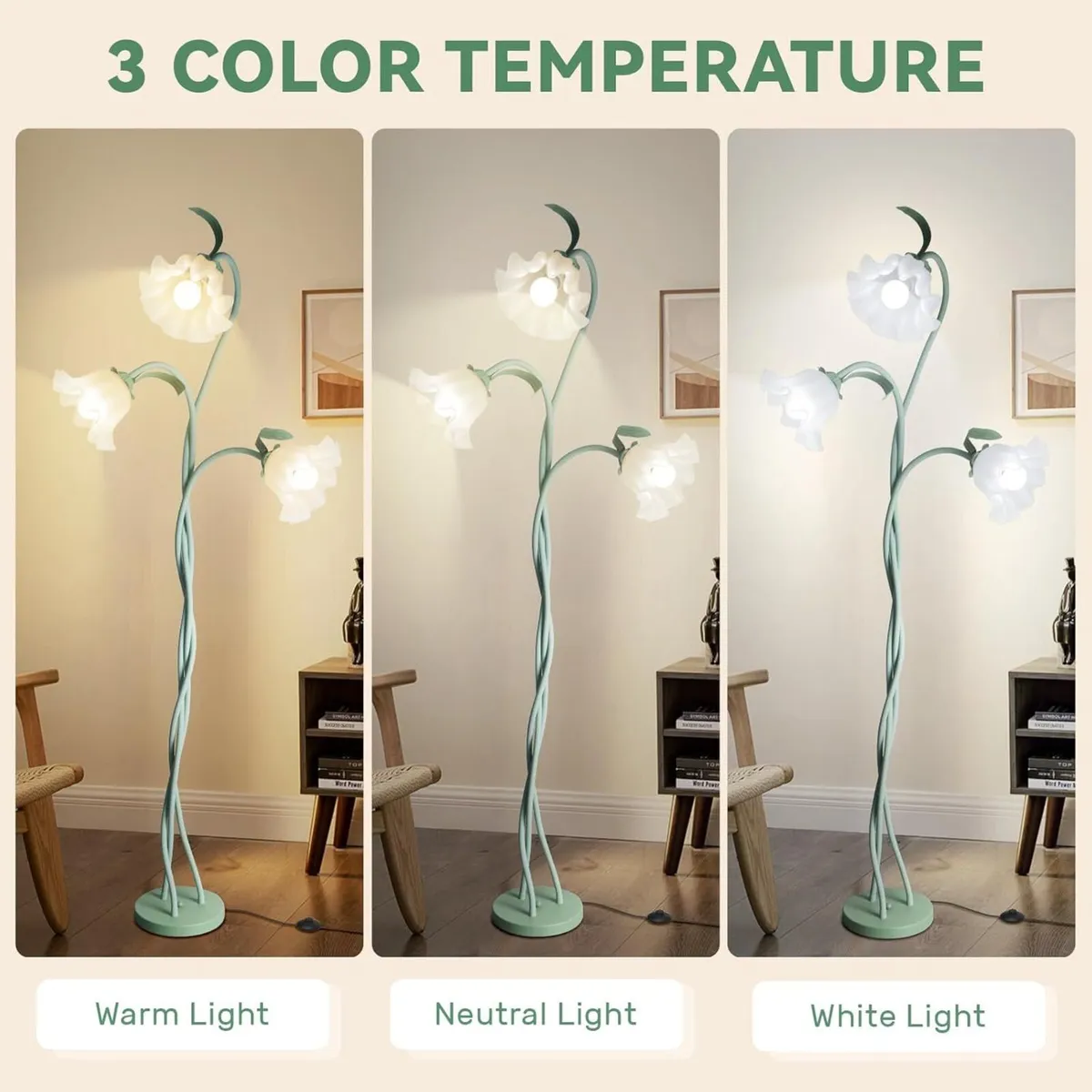 Flower Floor Lamp for Living Room Standing - Image 2