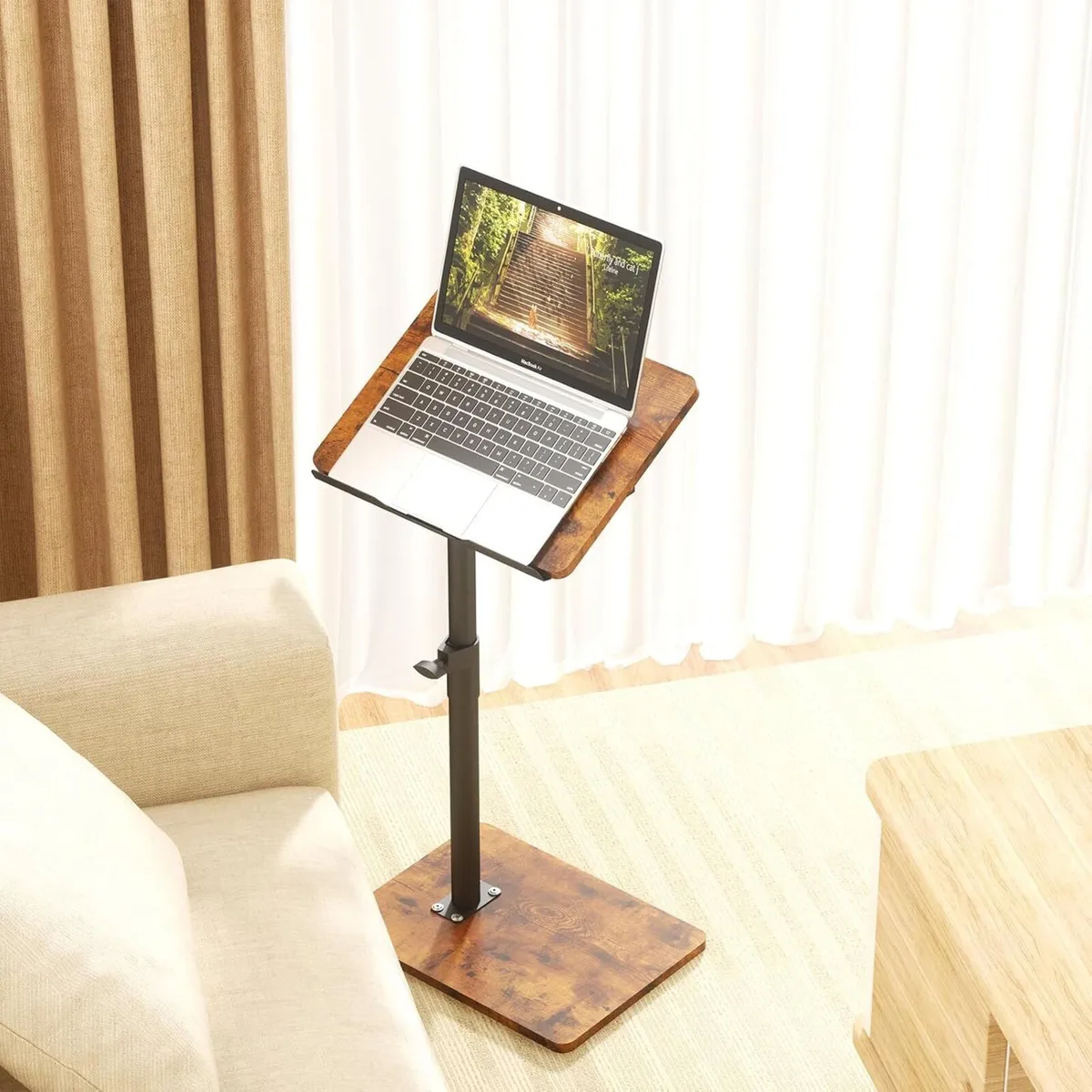 Sofa Armrest Tray Table for Couch Swivel Height - Image 1