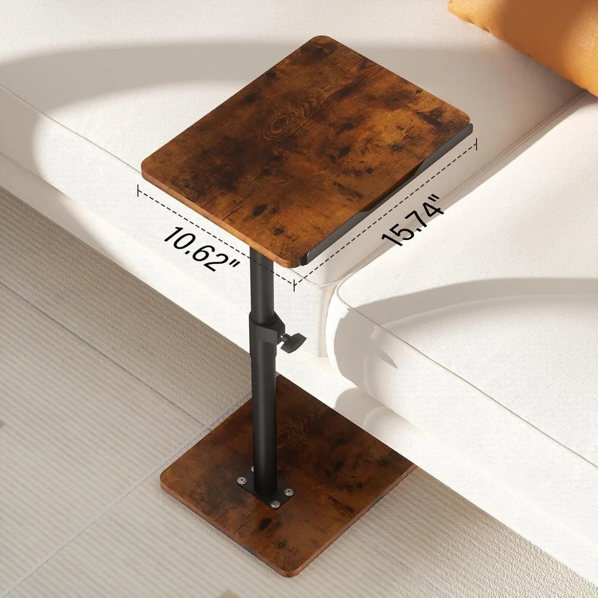 Sofa Armrest Tray Table for Couch Swivel Height - Image 2