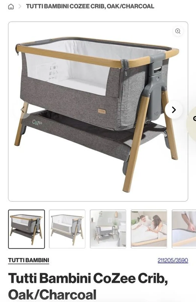 Tutti Bambini cozee crib. - Image 1