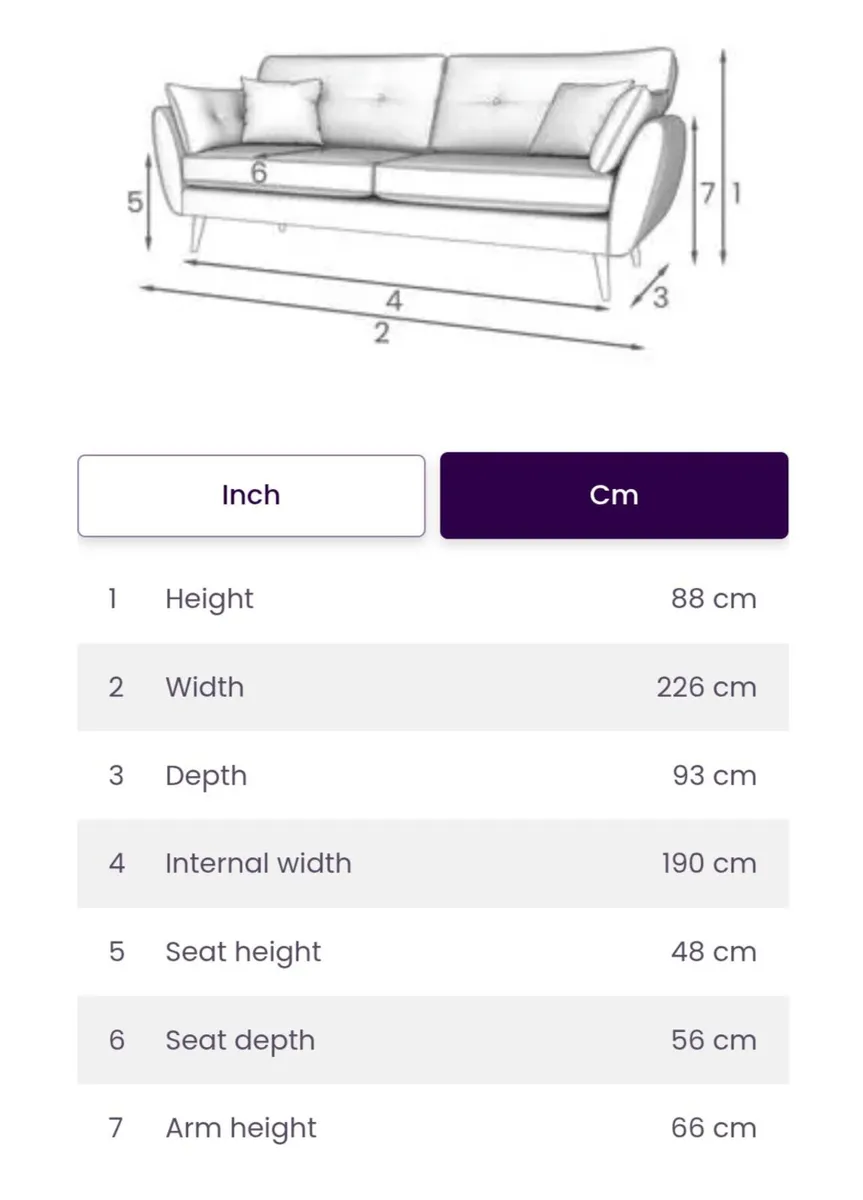 French connection 4 seater & 2 seat cuddler suite - Image 2