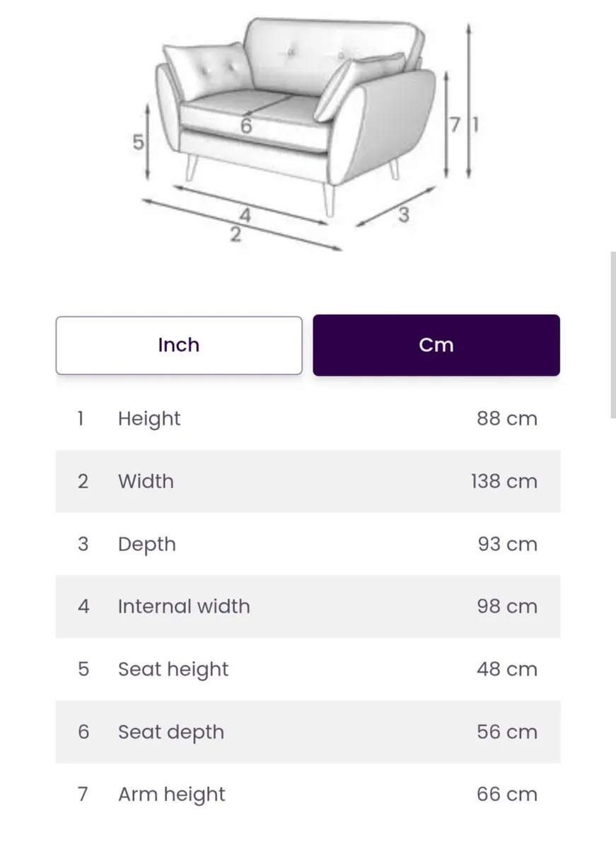 French connection 4 seater & 2 seat cuddler suite - Image 3