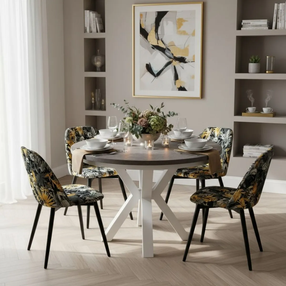 Jupiter X Frame Loft Extendable Dining Table - Image 1