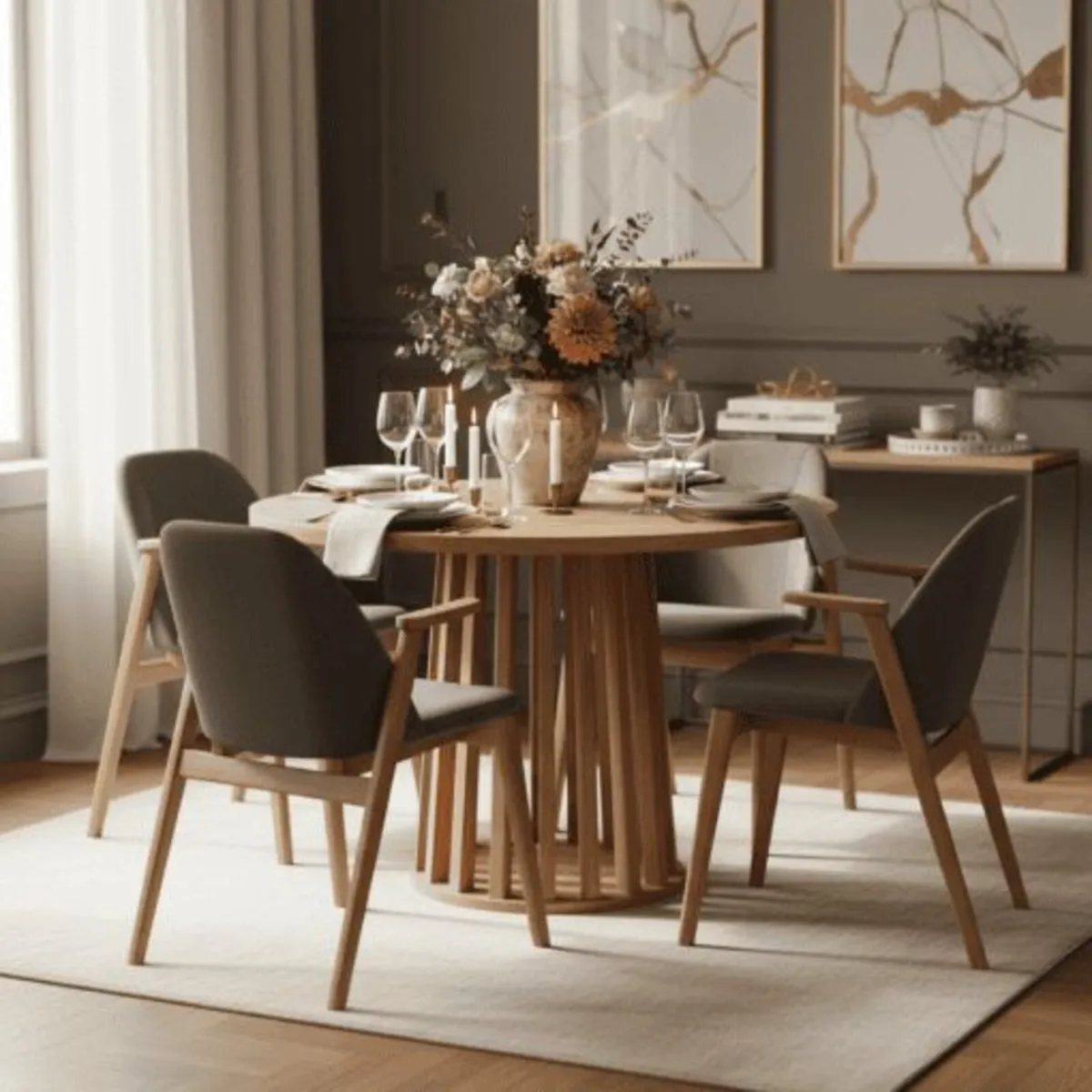 Tovo Extendable Round Dining Table Laminated up140 - Image 2