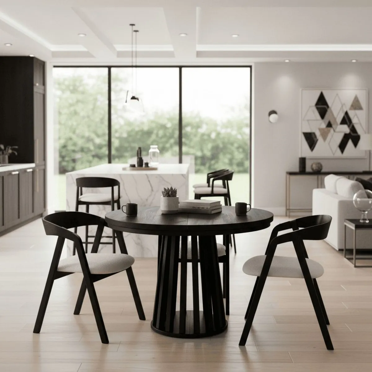 Tovo Extandable Table Black or White 100-180cm - Image 4