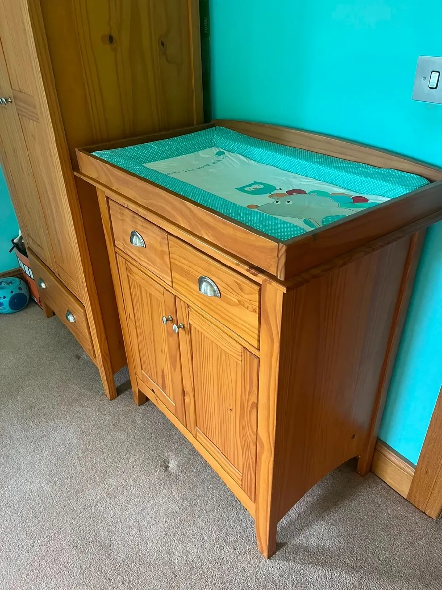 Nursery Furniture - cot, wardrobe, changer - Image 3