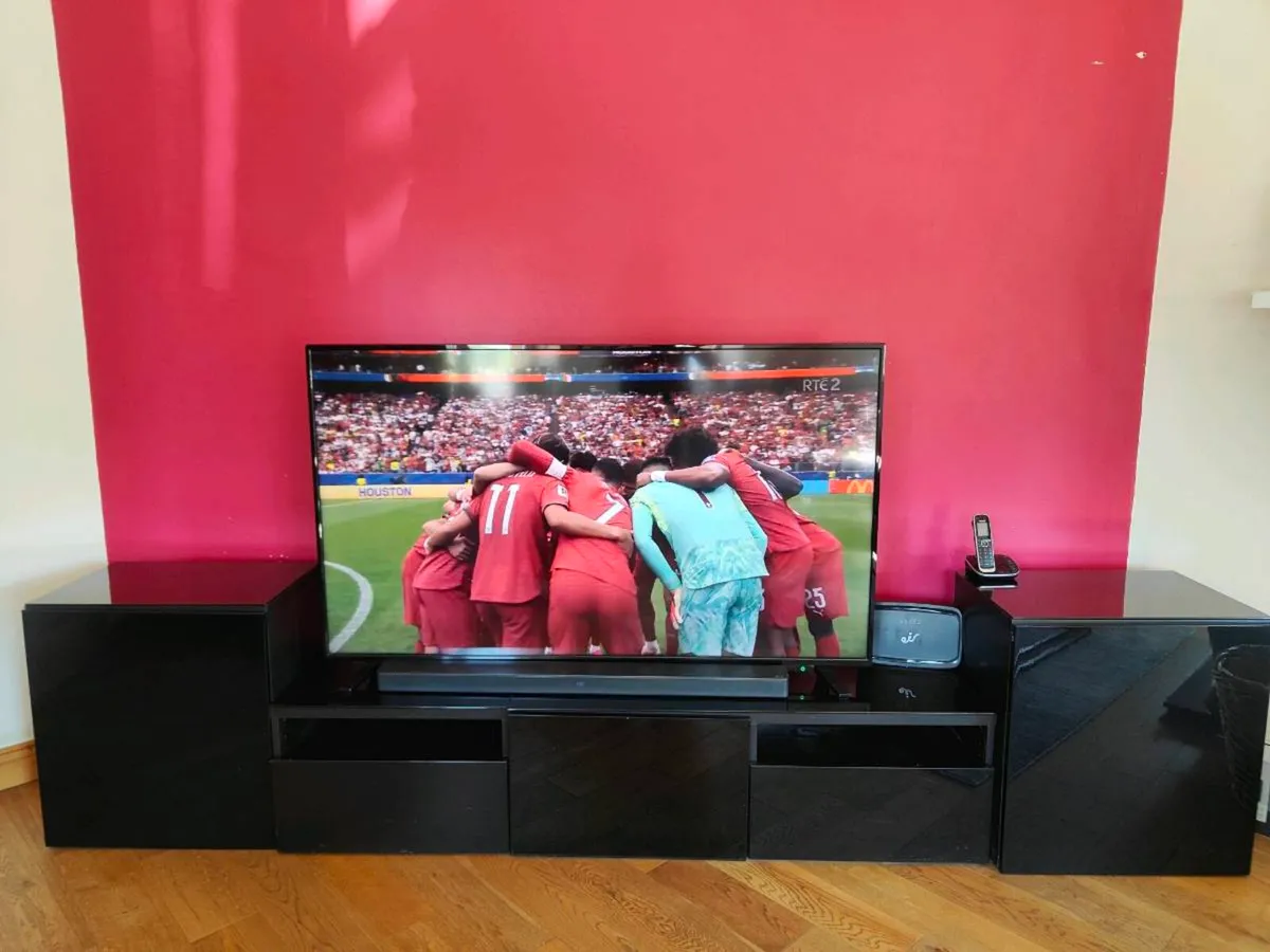 65" Toshiba 4K + LG Soundbar + Stand & Cabinets - Image 2