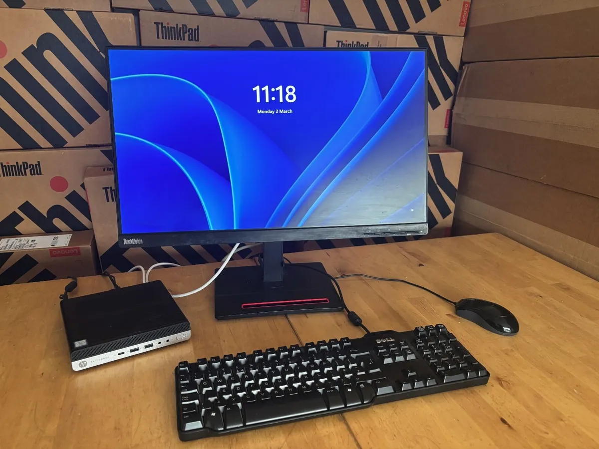 HP EliteDesk 800 PC's-Hex i5-24" Screen-Win 11 - Image 3