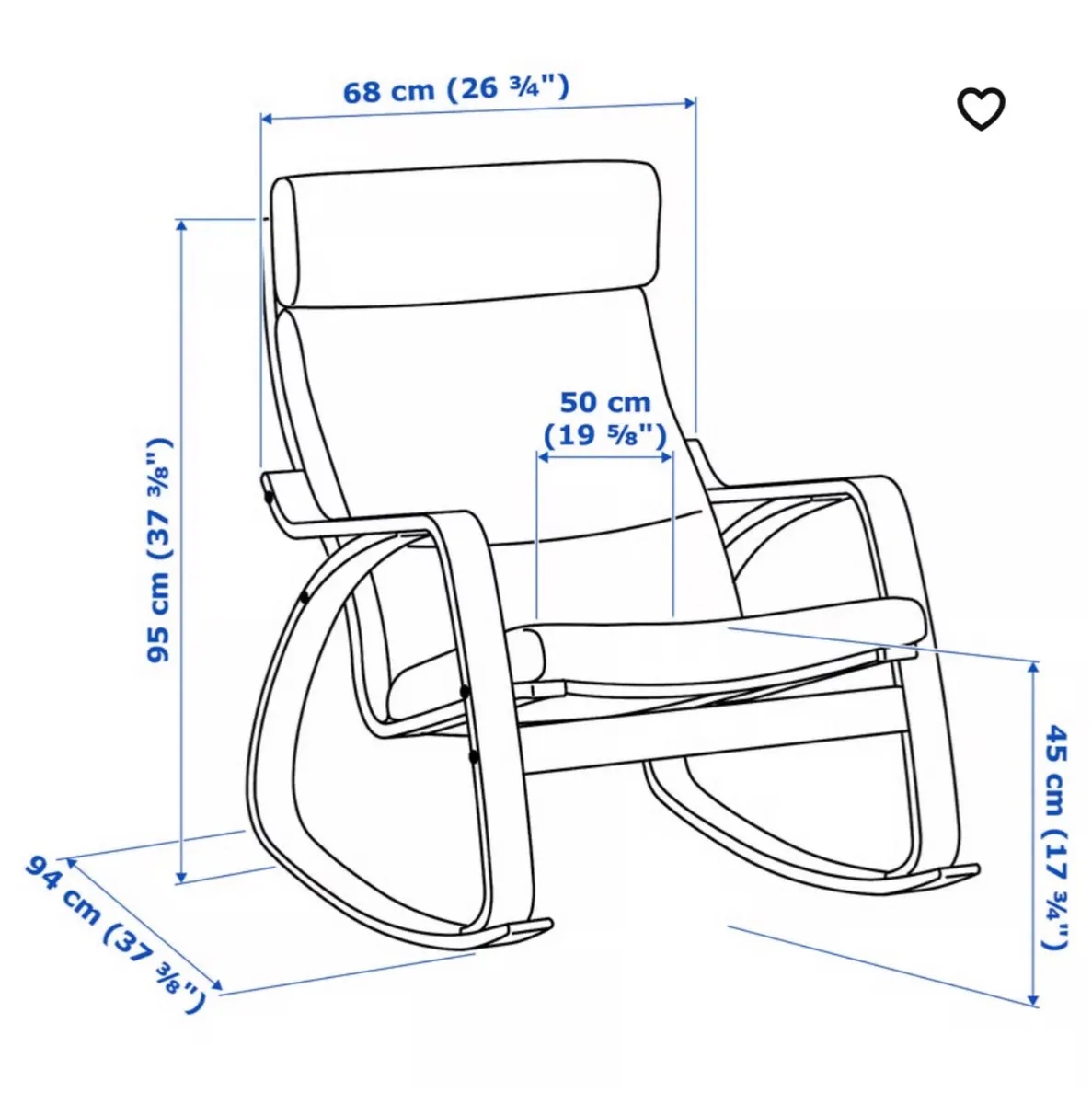 IKEA Poäng rocking chair and footstool - Image 4