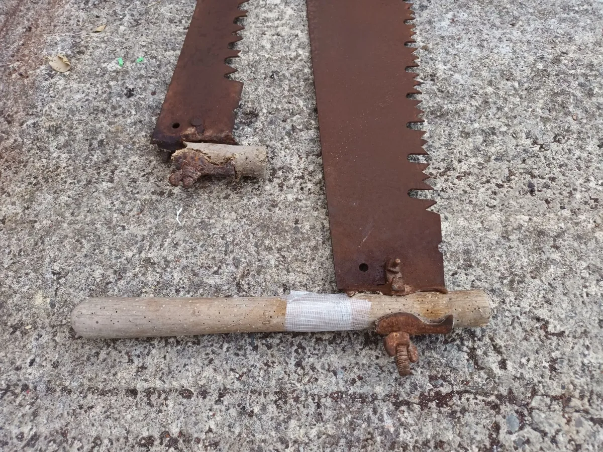 Two Vintage Crosscut Saws - Image 4