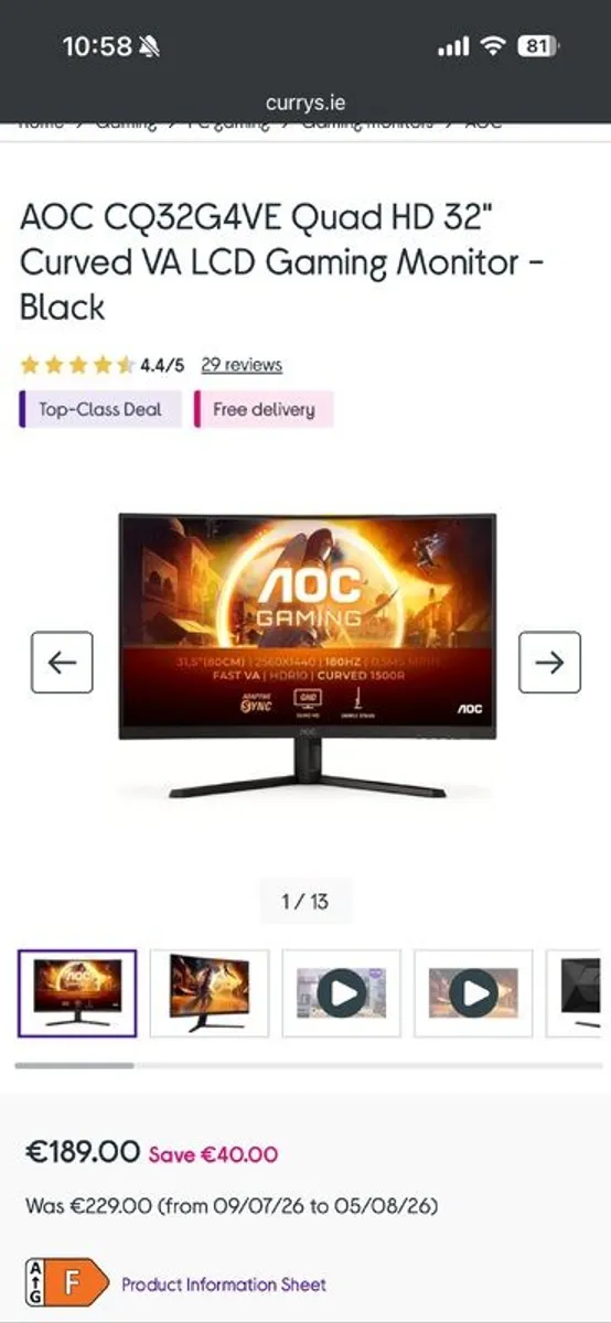 Barely Used Gaming Monitor - Image 3