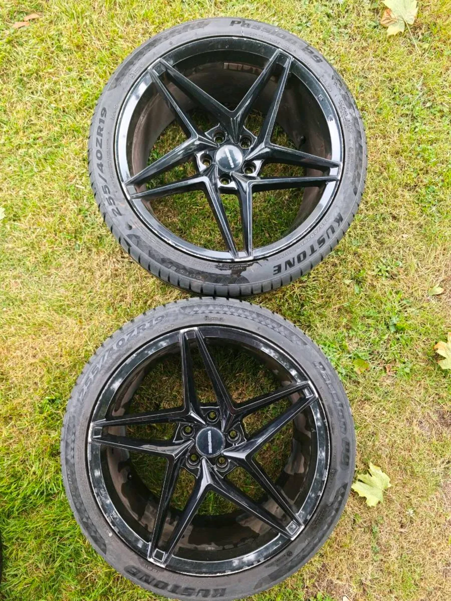 Full set of 19" Veemann Alloys 5x112 with Tyres - Image 3