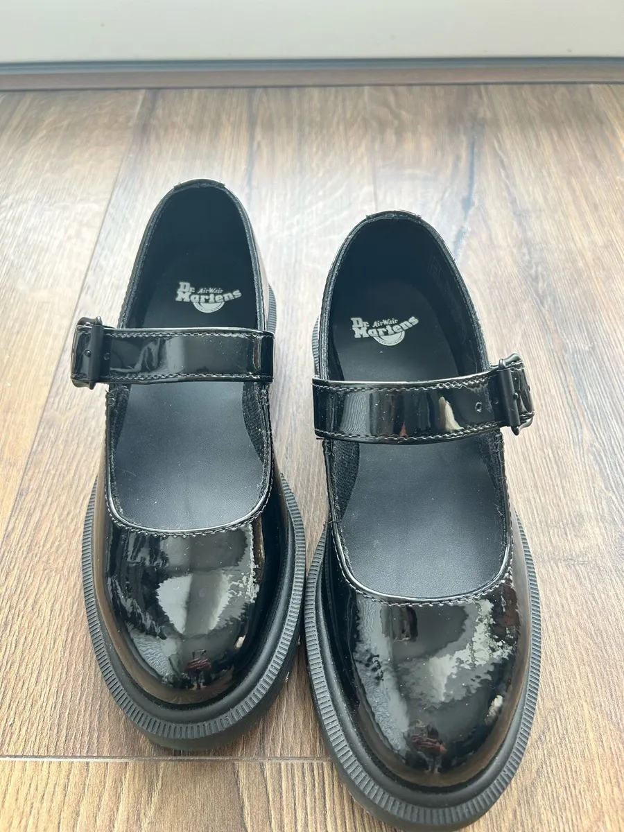 Dr Martins Mary Jane shoes black patent UK3 - Image 1