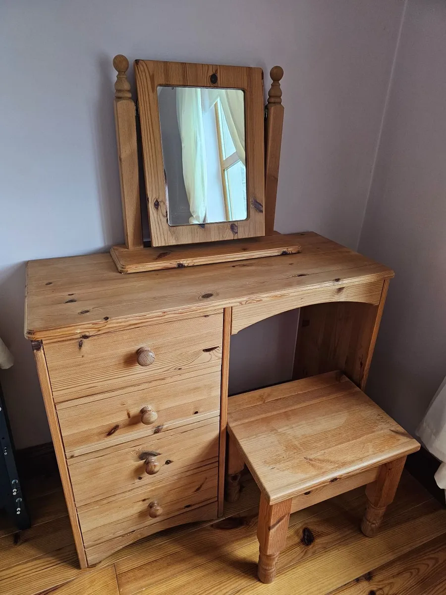 Matching Solid Pine Bedroom Set - Image 2