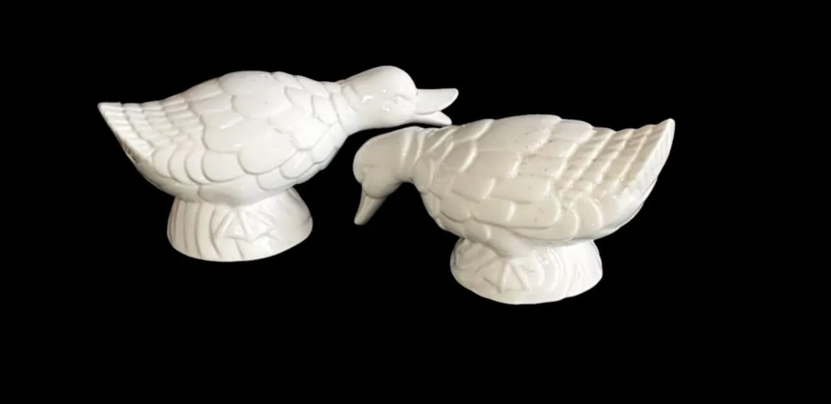 Vintage White Porcelain Bird Figurines-Pristine - Image 4
