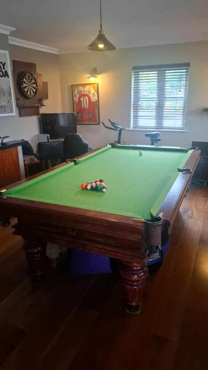 Bilijardai 8ft x 4ft Traditional pool/snook table - Image 1