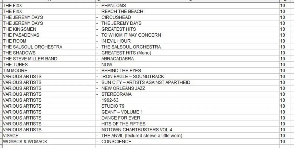 UPDATED LIST OF VINYL RECORDS FOR SALE - 70s & 80s - Image 3