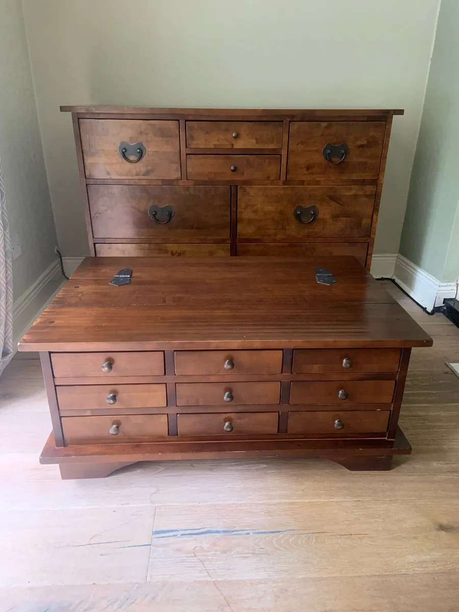 Laura Ashley Garrat 9 Drawer Coffee Table - Image 1