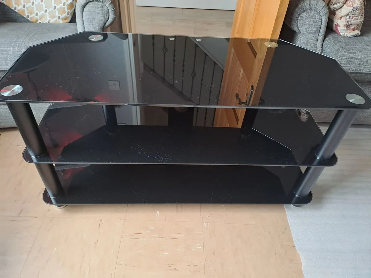 Black glass tv stand - Image 2