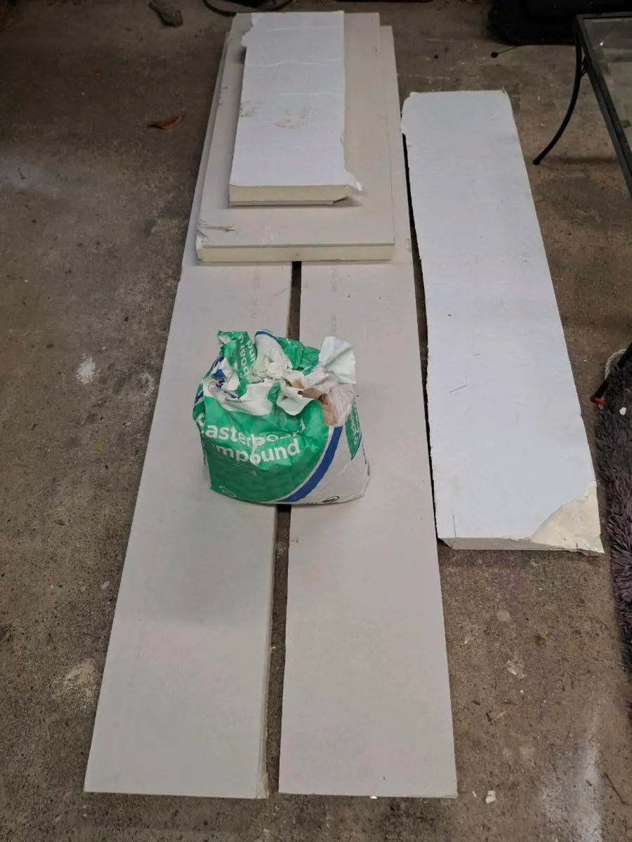 Insulation cut offs and plaster