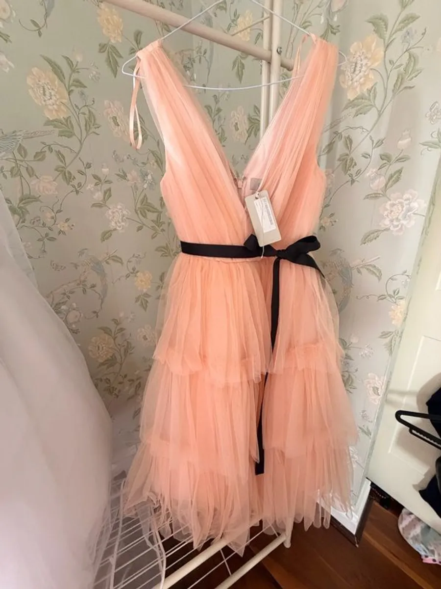 Peach tulle coast dress - Image 2