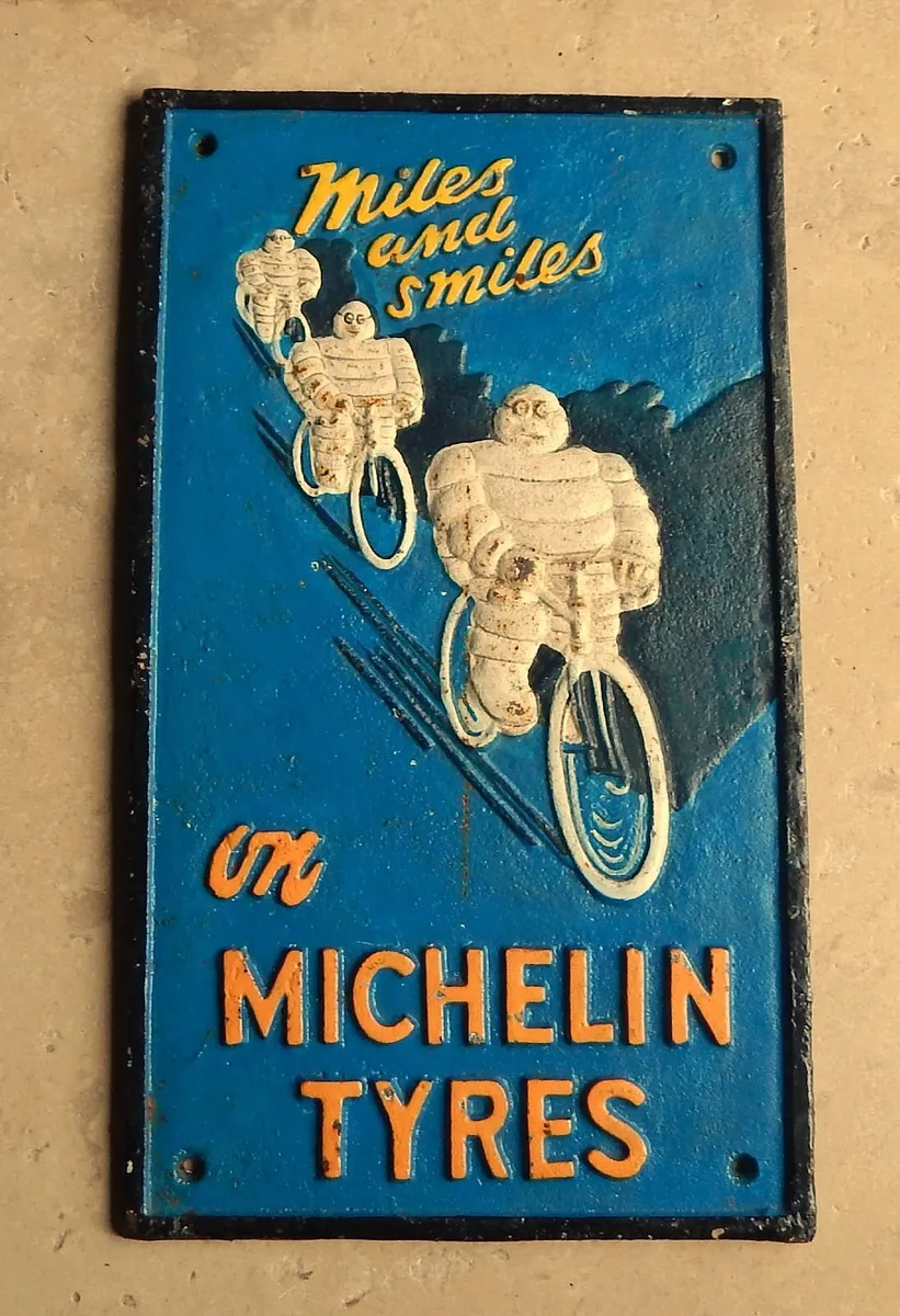 Miles and Smiles Michelin Tyres Cast Iron Plaque - Image 1