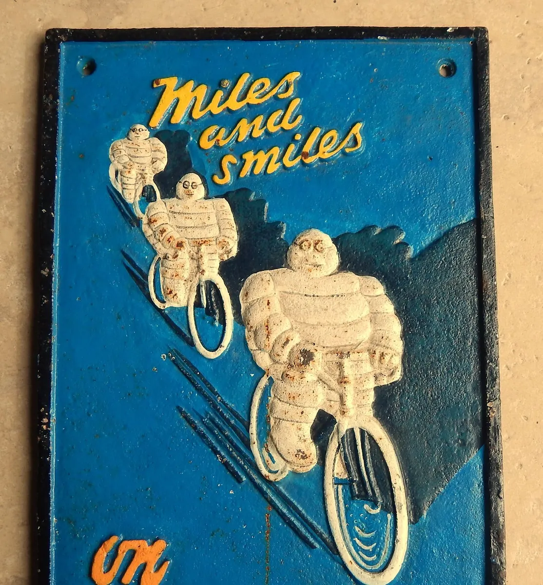 Miles and Smiles Michelin Tyres Cast Iron Plaque - Image 3