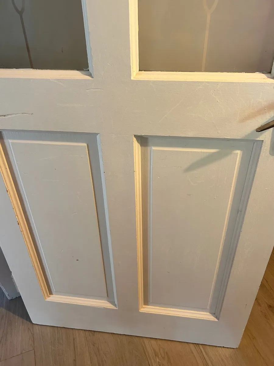 2 Internal doors one with frosted glass. - Image 2
