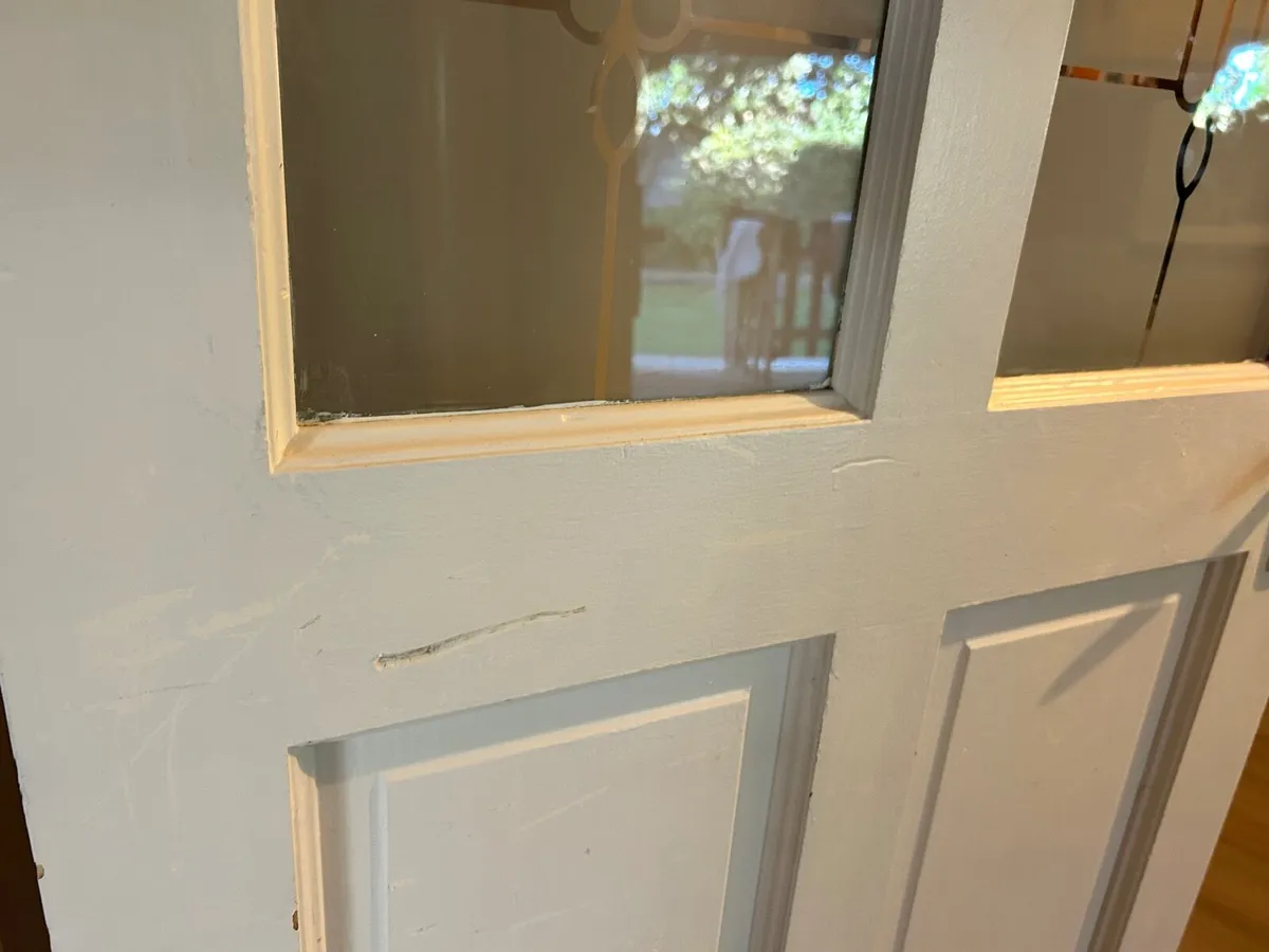 2 Internal doors one with frosted glass. - Image 3
