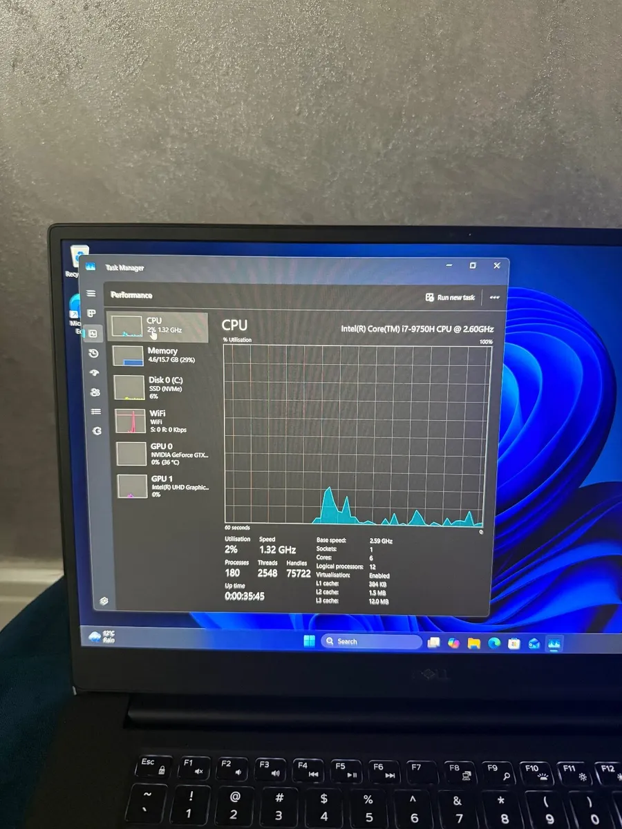 Dell XPS 15 7590 Laptop i7/16GB/512SSD/FHD/GTX1650 - Image 4