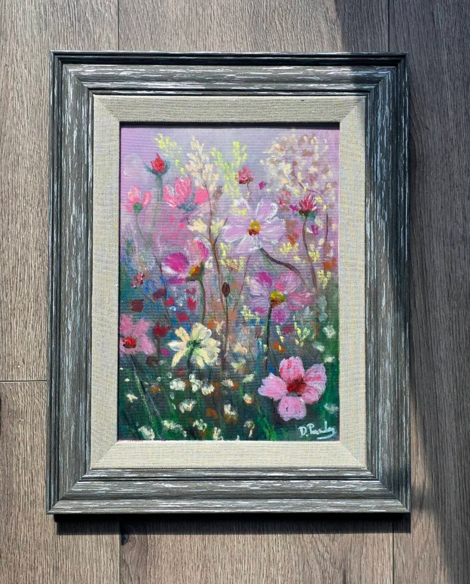 Wildflower harmony. Original mixed media painting. - Image 1
