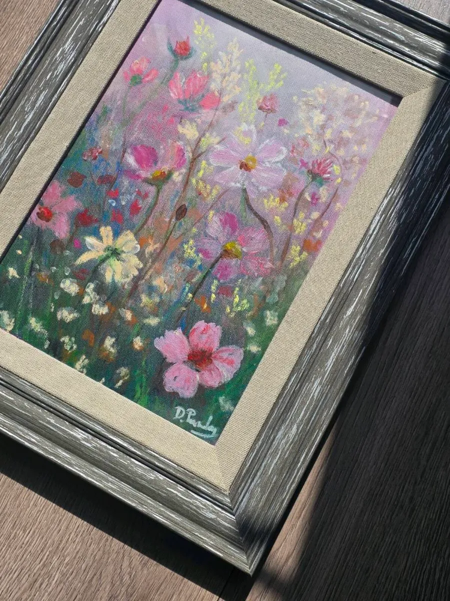 Wildflower harmony. Original mixed media painting. - Image 2