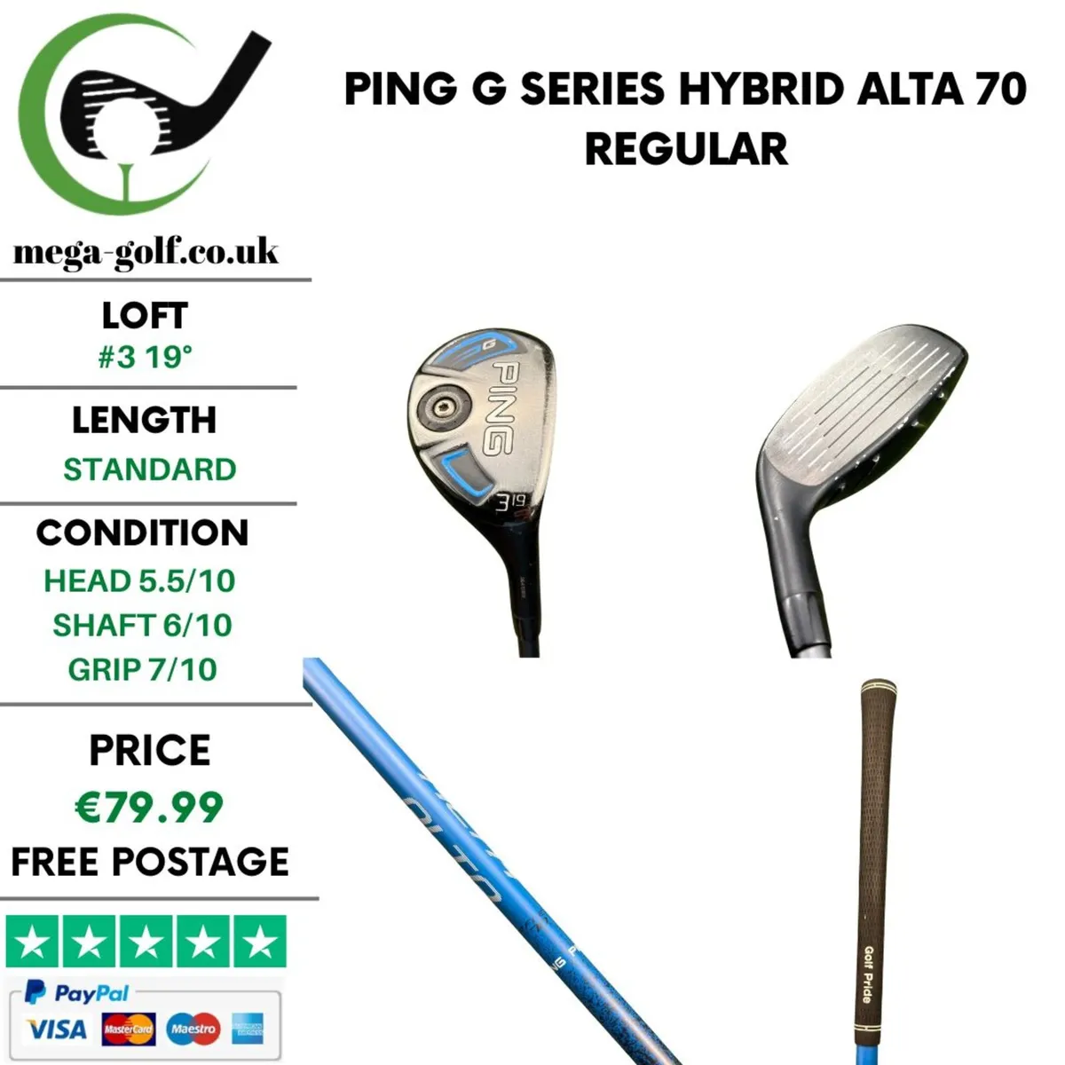 Ping G Series Hybrid / #3 19° / Alta 70 Regular - Image 1