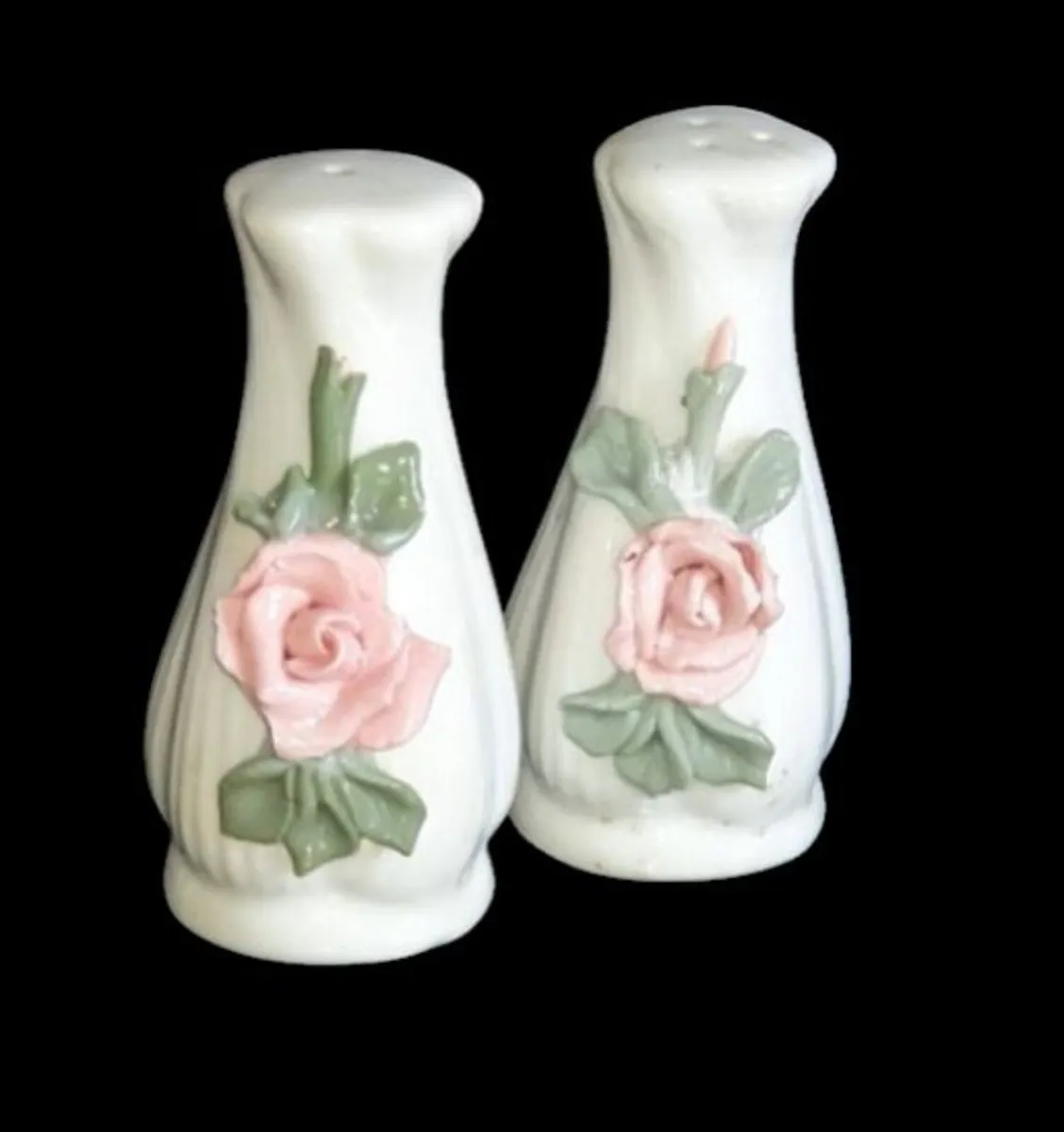 Vintage Porcelain Salt & Pepper Shakers – Pristine - Image 3