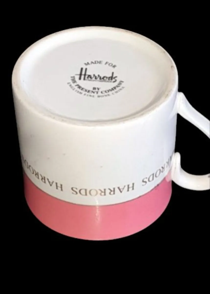 Harrods Fine Bone China Mug – Pink & Gold - Image 2