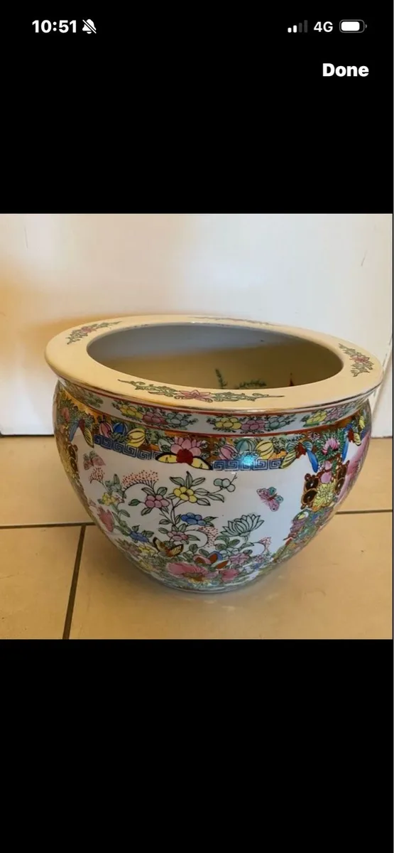 Vintage Chinese Famille Rose/ Rose Medallion Plant - Image 3