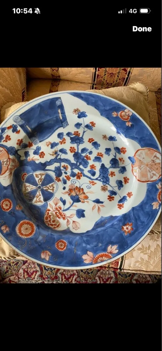 Antique Large Chinese Imari Plate - Image 1