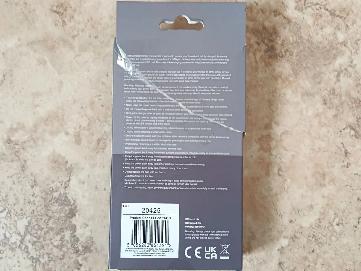 Zenso Portable Power Bank 2500mAh Silver NEW - Image 2