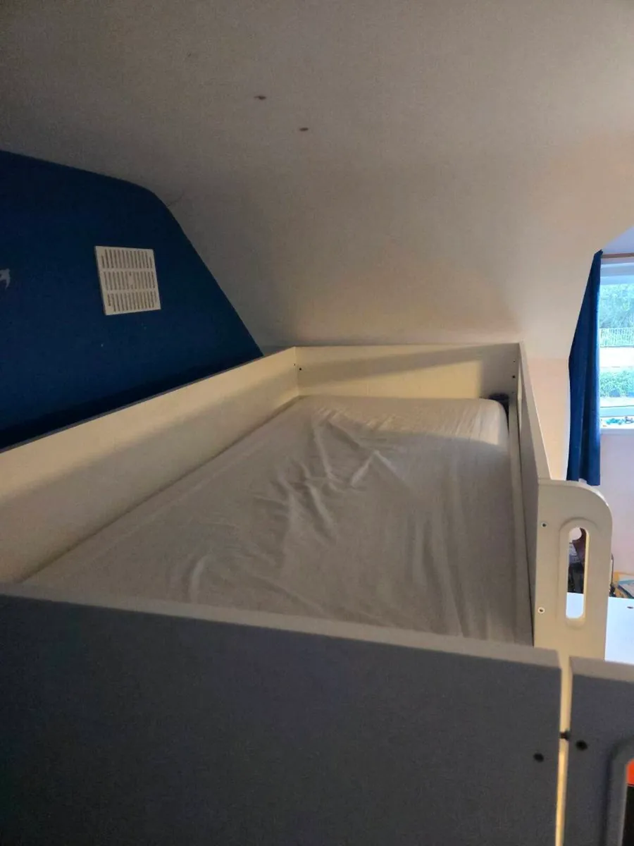 Kids loft bed with desk and storage - Image 2