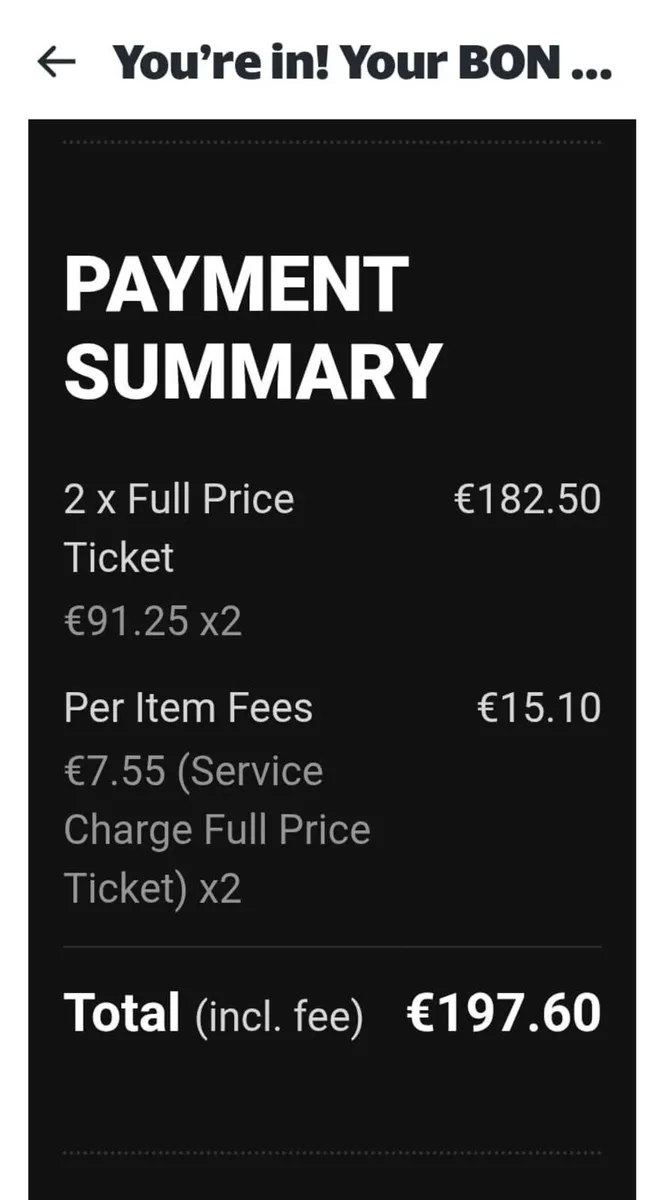 Bon Jovi Tickets X 2 - 30th August, Croke Park - Image 3