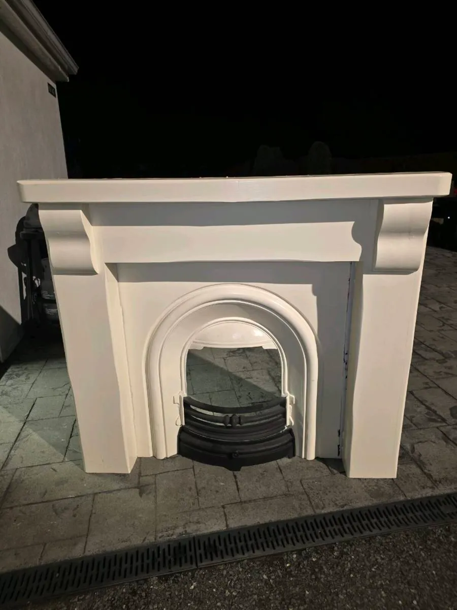 Wooden Fireplace & Cast Iron Surround - Image 1