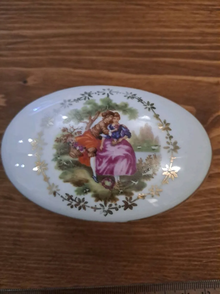 Vintage Kunst Rehau Bavaria Porcelain Trinket Box - Image 2