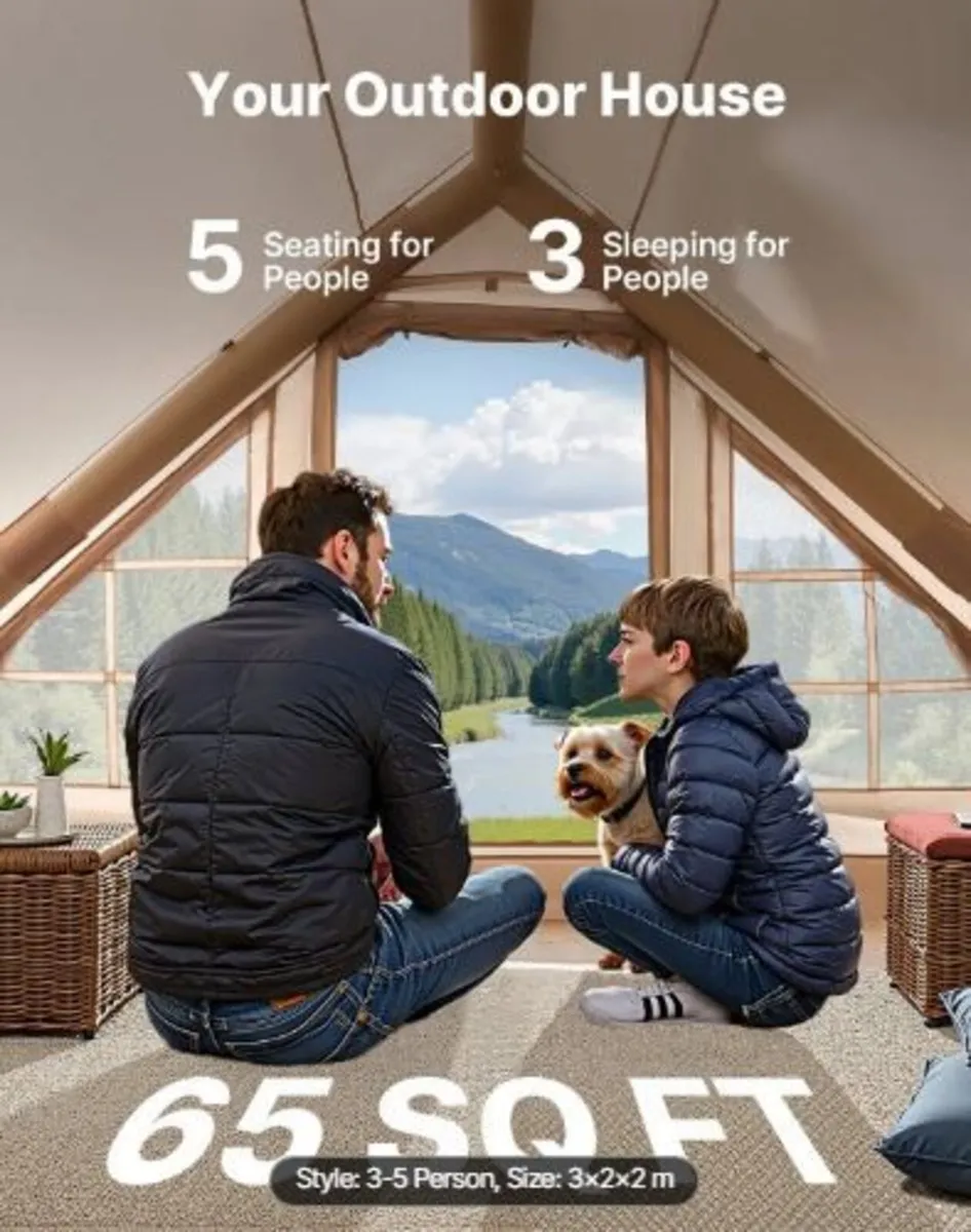 Inflatable Tents for Camping, 3-5 Person Easy - Image 3