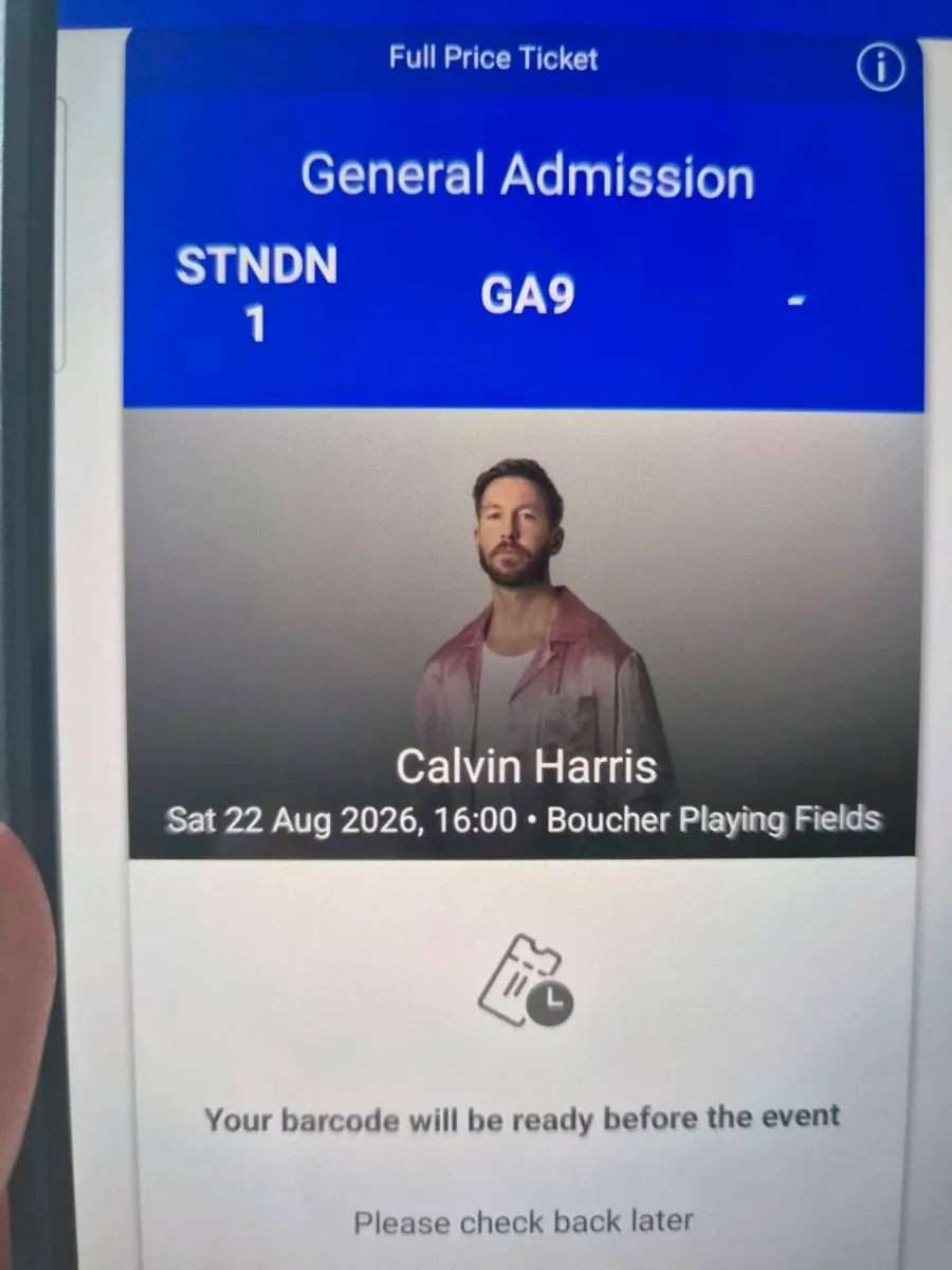2 x Calvin Harris August 22nd Boucher Hall