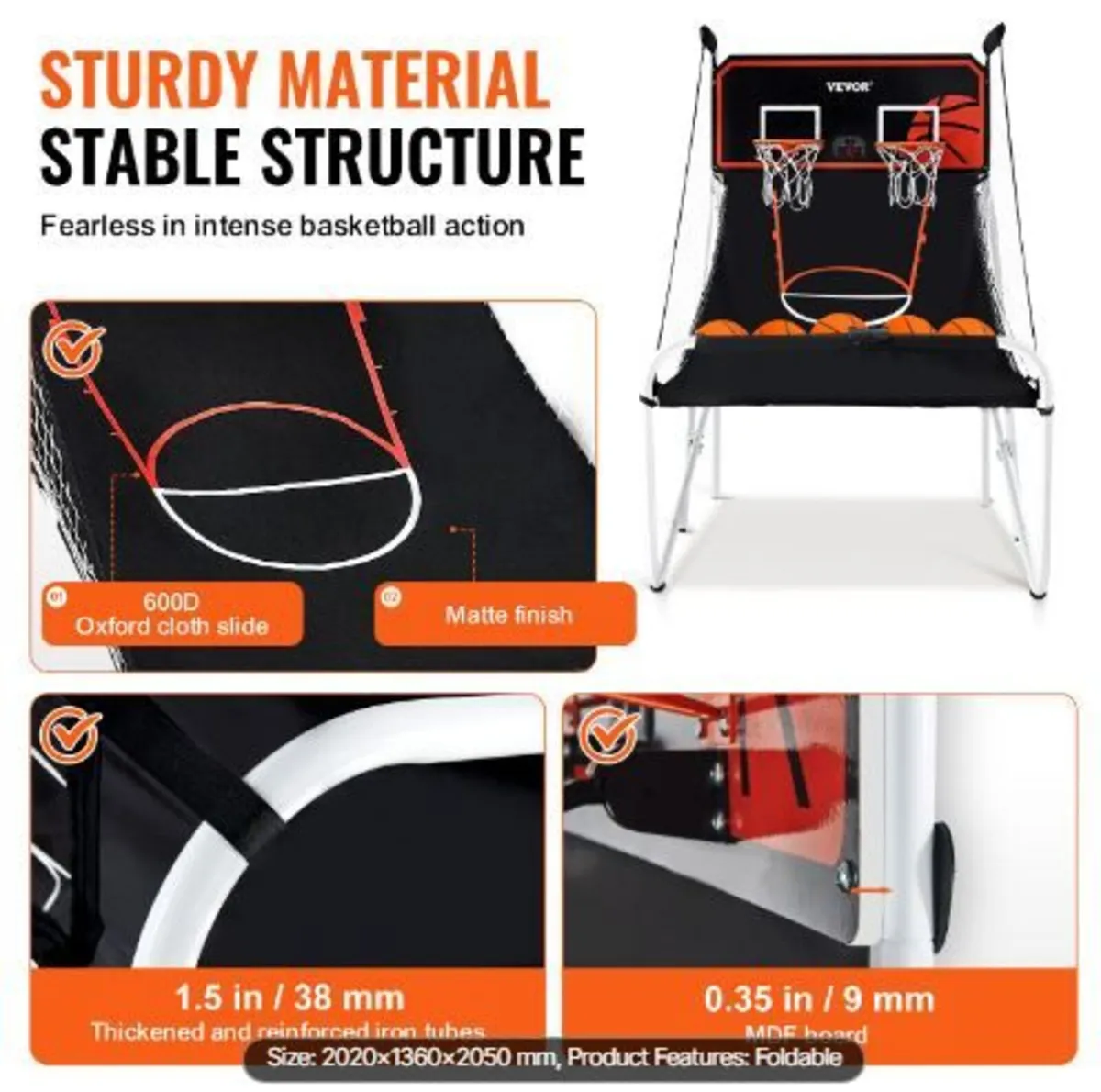 Foldable Basketball Arcade Game, 2 Player - Image 4